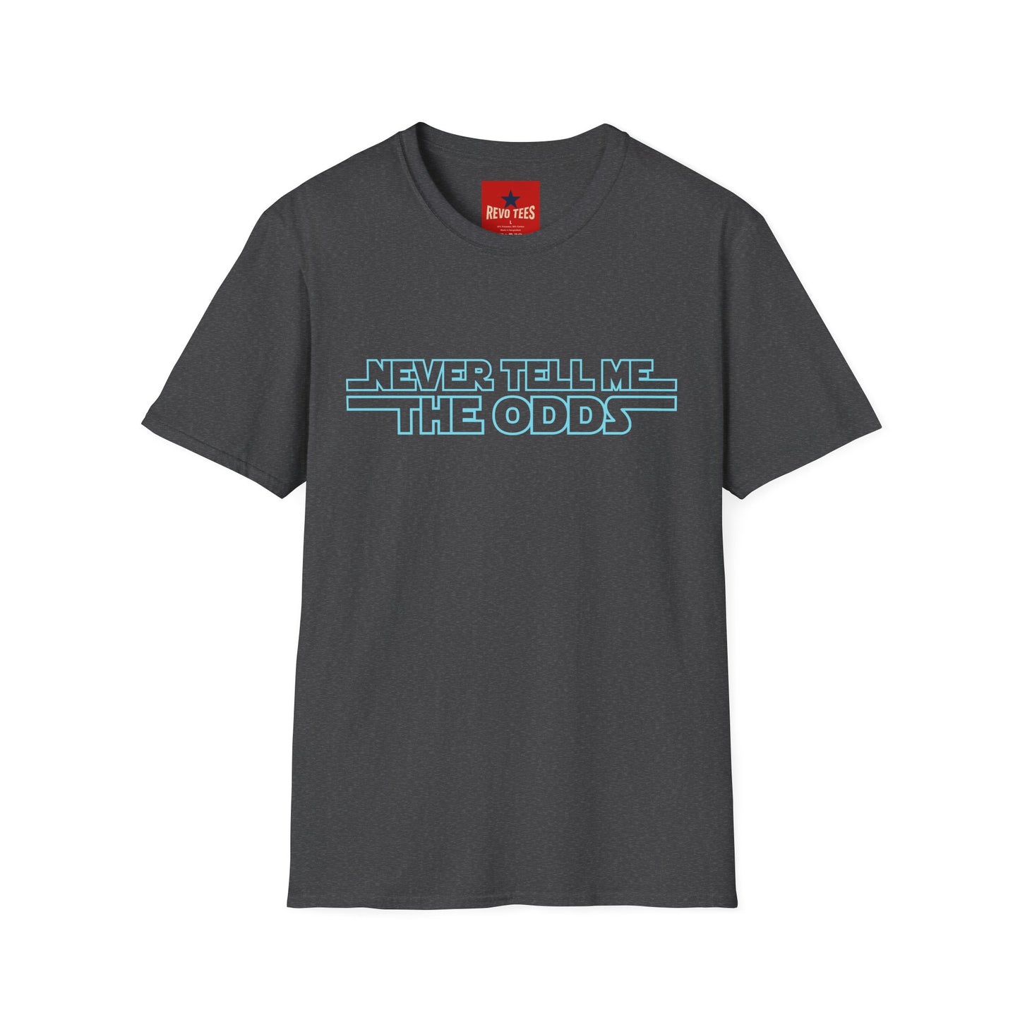 Never Tell Me the Odds T-Shirt — Retro Sci‑Fi Quote Tee
