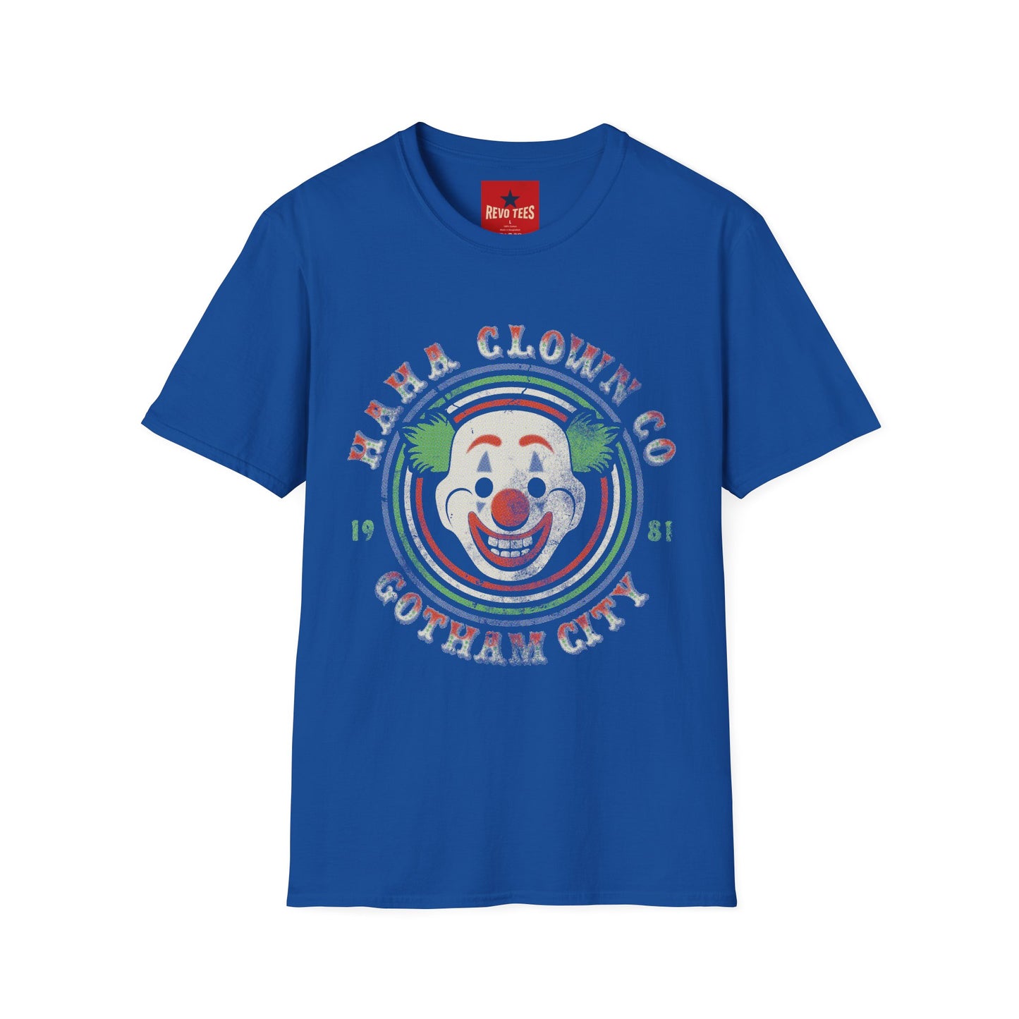 Retro 'Ha Ha Clown Co.' Graphic T‑Shirt — Vintage Clown Face Tee