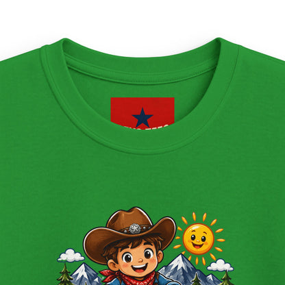 Kids T-Shirt – "Born to Roam" Cute Cowboy Adventure Tee for Little Explorers