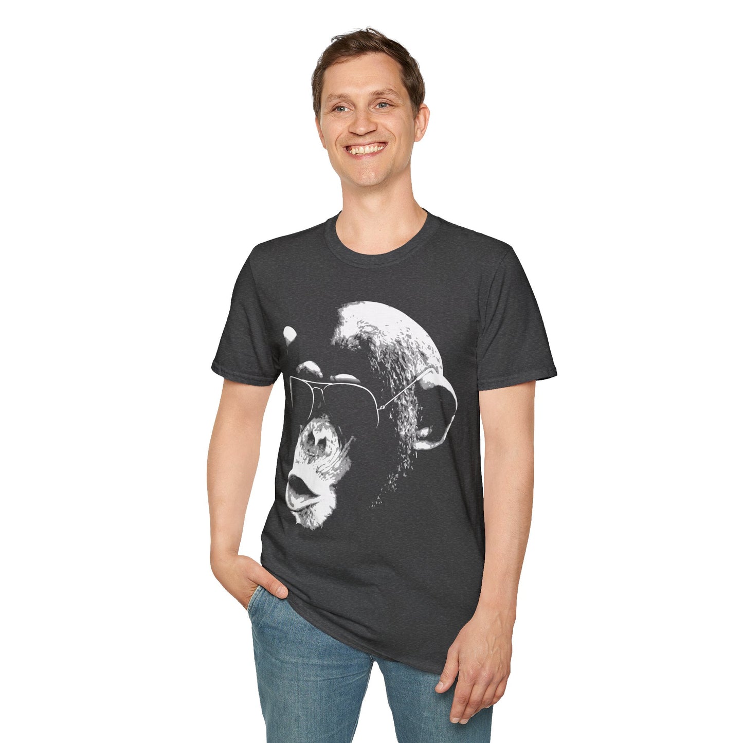 Chimpanzee Sunglasses T-Shirt — Retro Monkey Graphic Tee