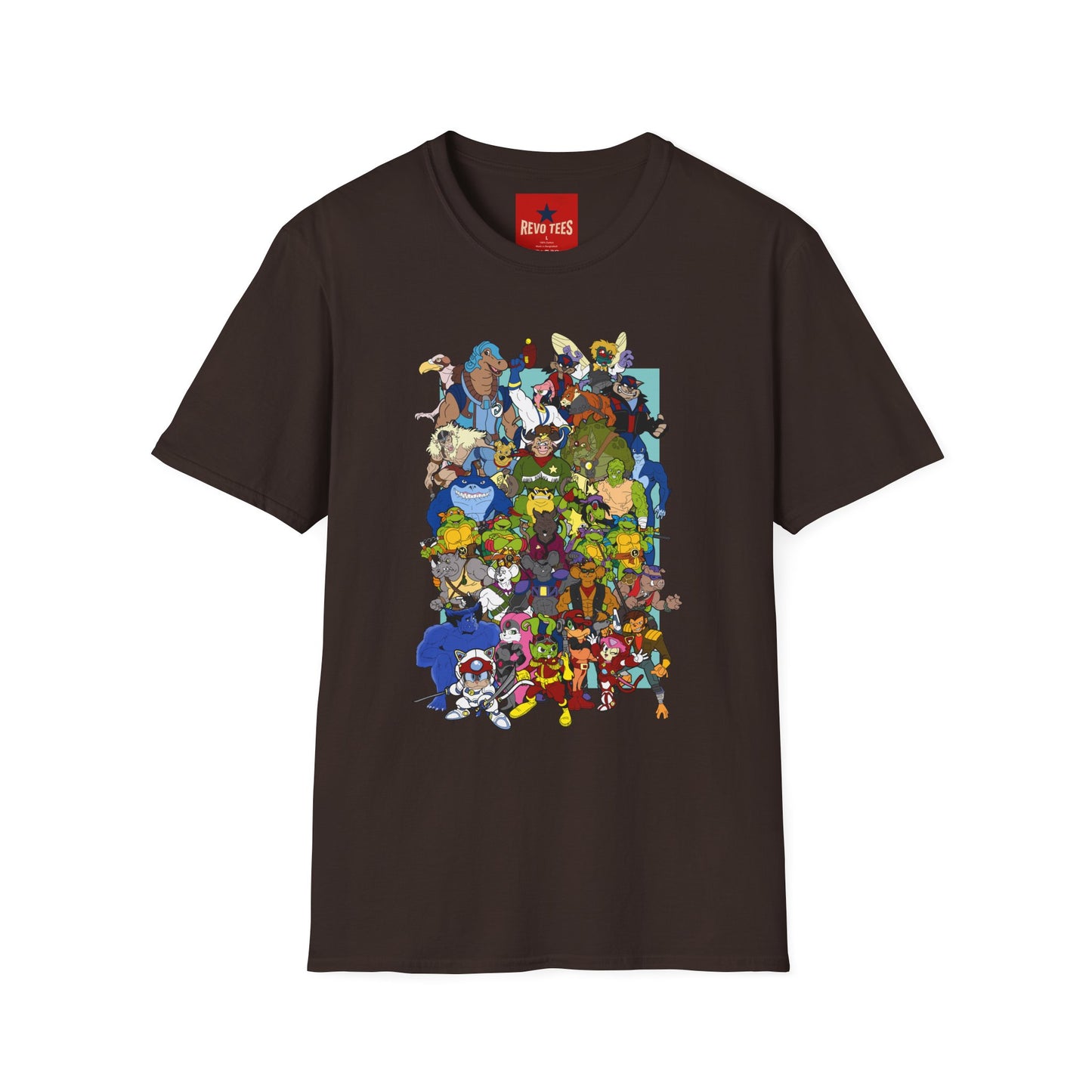 Retro Cartoon Character Collage T-Shirt