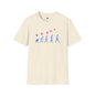 Revotees Evolution of Man Holding Balloon Funny Retro Evolution Graphic T-Shirt - alternate view 4
