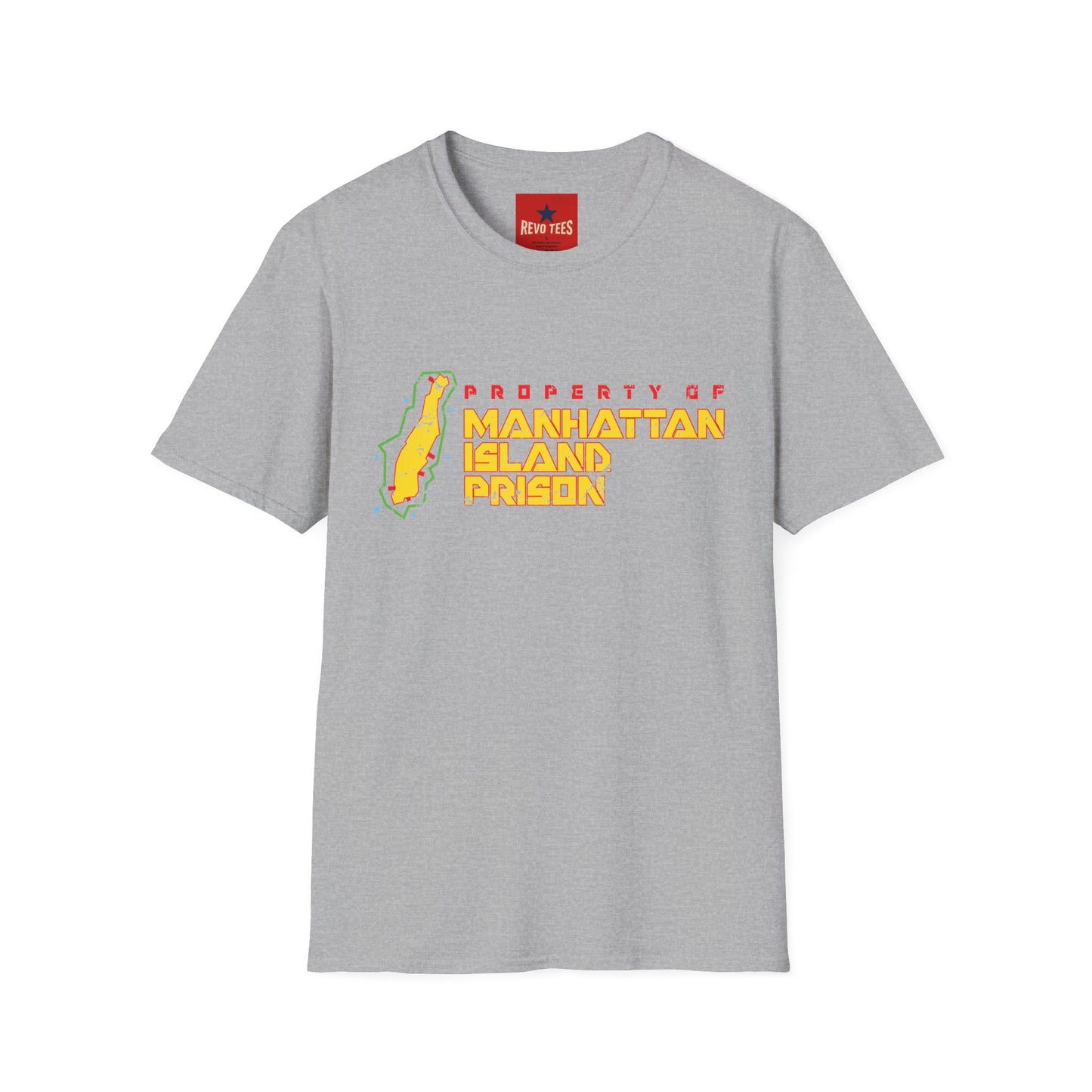 Manhattan Island Prison T-Shirt — Retro "Property of" Graphic Tee