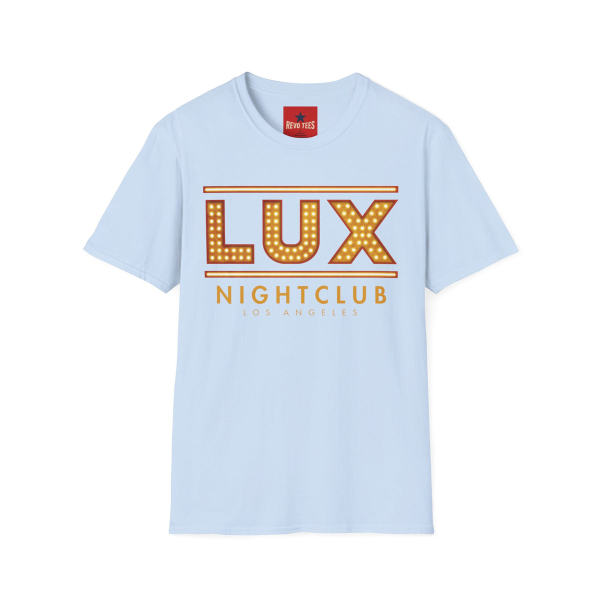 Revotees Lux Nightclub Graphic Retro Marquee Sign for Club Fans Party Nights T-Shirt - alternate view 8