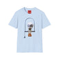 Banky Vintage Bird on Swing T-Shirt — Whimsical Retro Chick Graphic Tee