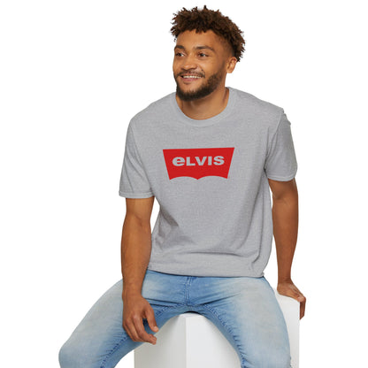 Elvis Logo T-Shirt — Retro Red Graphic Tee for Music Fans