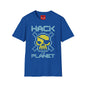 Hack the Planet T-Shirt — Retro Pixel Skull Hacker Graphic Tee