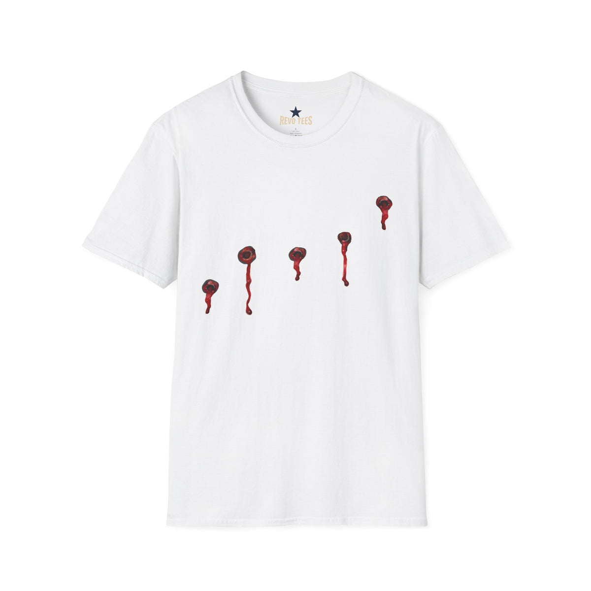 Revotees Minimal Red Drip Eyeballs Graphic T-Shirt