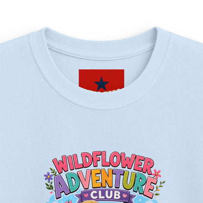 Kids Tee — "Wildflower Adventure Club" Cute Forest Animals Graphic