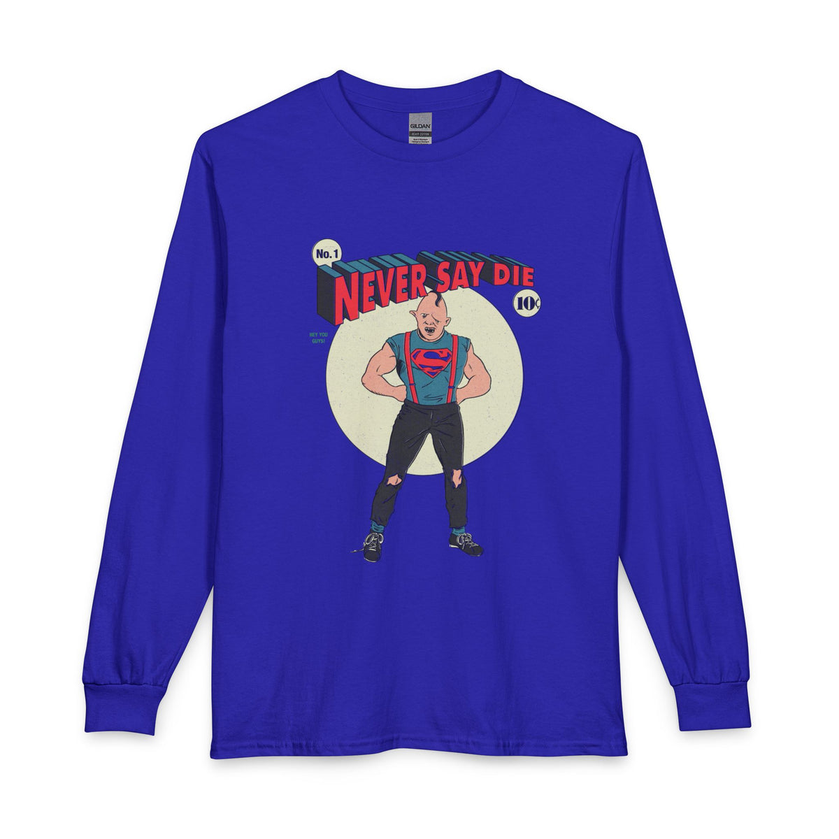Revotees Goonies Sloth Never Say Die Retro Strongman Long-Sleeve T-Shirt - alternate view 8