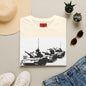 Banksy Tank Lineup Graphic T-Shirt — Stencil Military Tanks Design