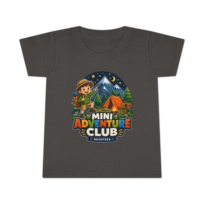 Mini Adventure Club Toddler T‑Shirt — Cute Kids Camping Graphic Tee