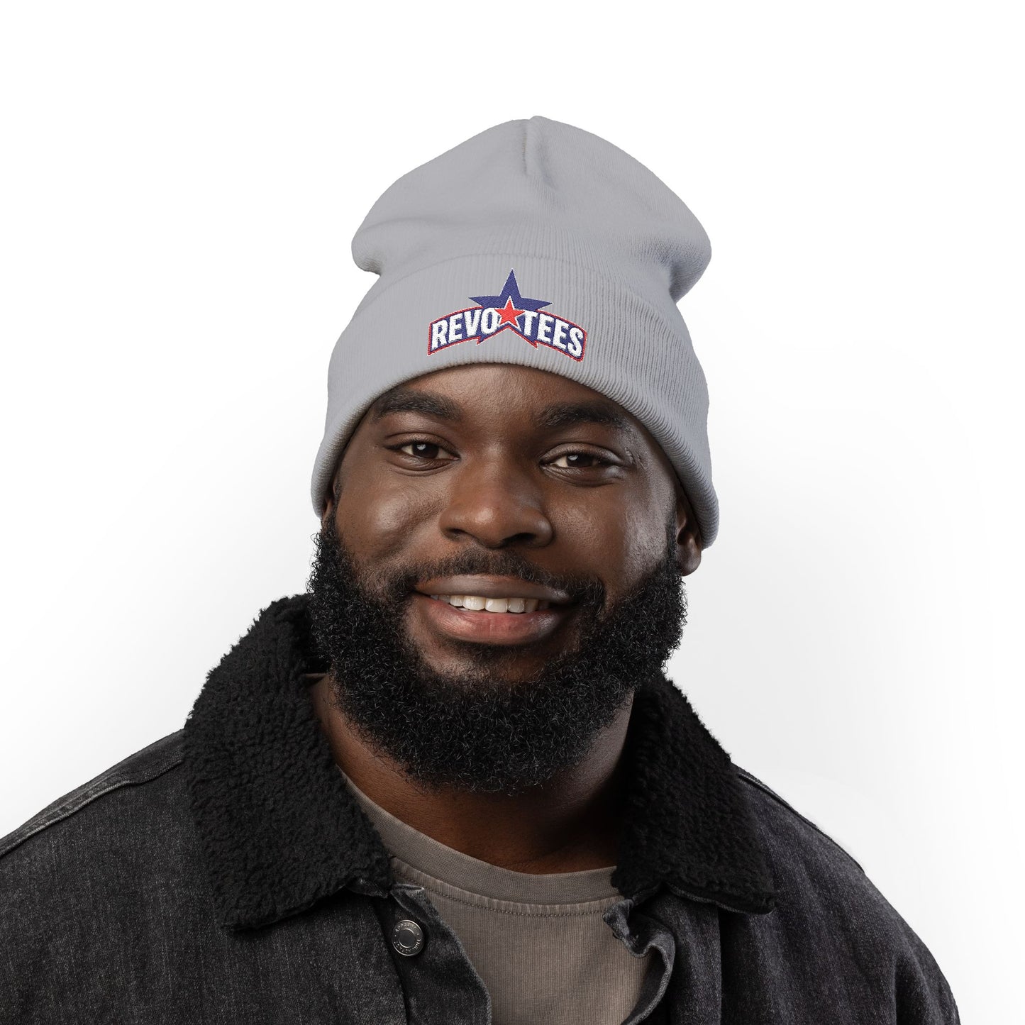 Embroidered 'Revotees' Star Knit Beanie — Patriotic Winter Hat