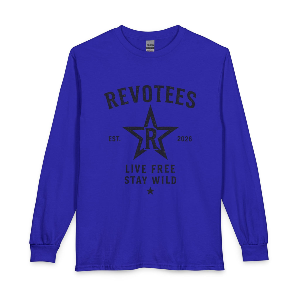 Revotees Star Long-Sleeve Live Free Stay Wild Casual Graphic Shirt T-Shirt - alternate view 6