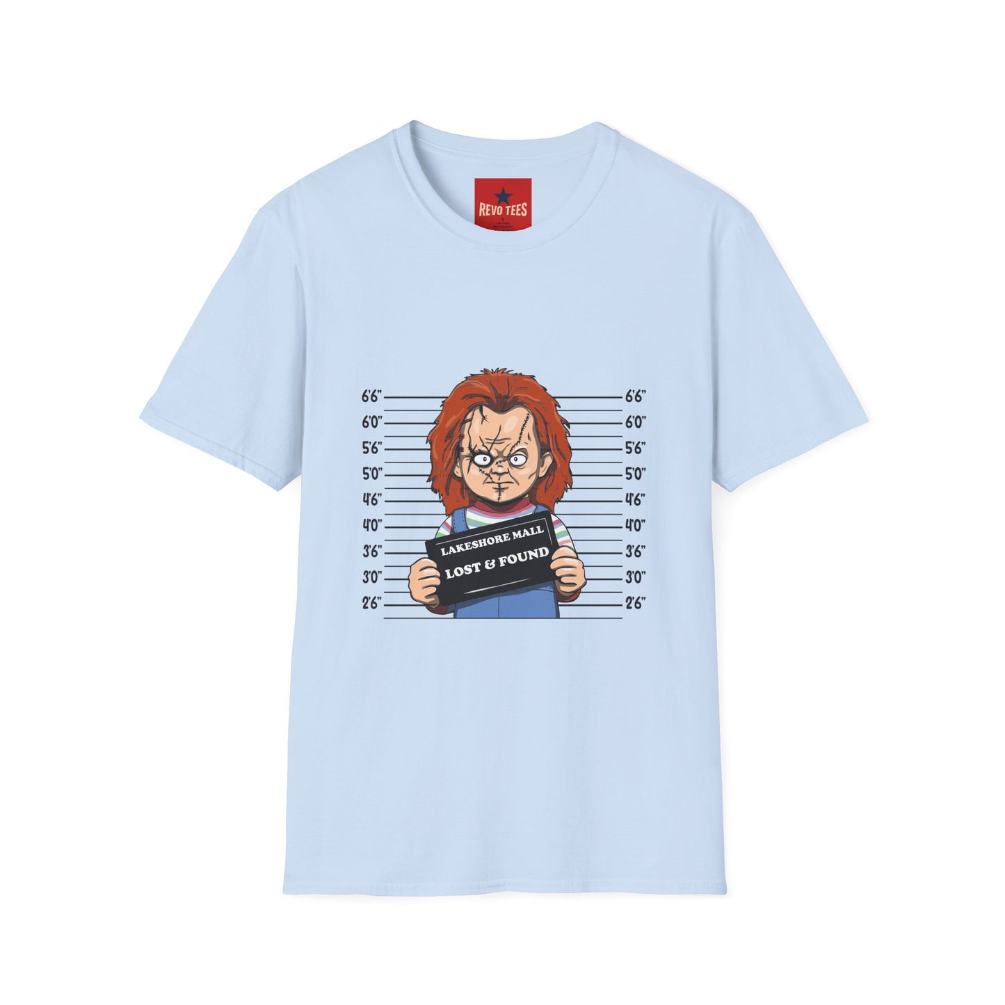 Chucky Mugshot Graphic T-Shirt — Horror Movie Villain Tee