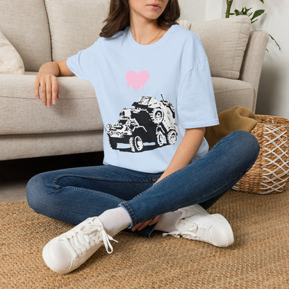 Banksy T-Shirt — Pink Drip Heart with Tank Graffiti Tee