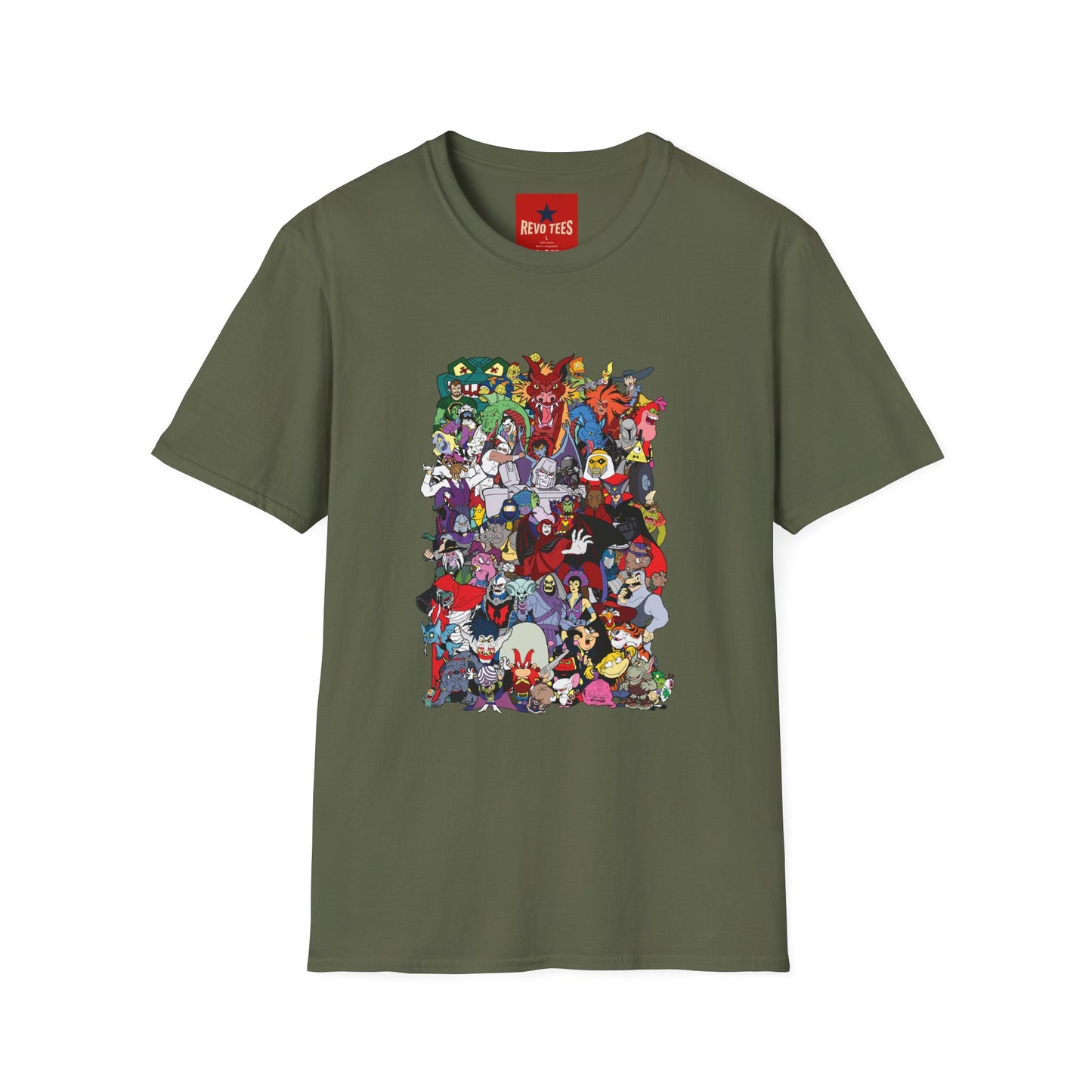 Cartoon Monster Collage T-Shirt