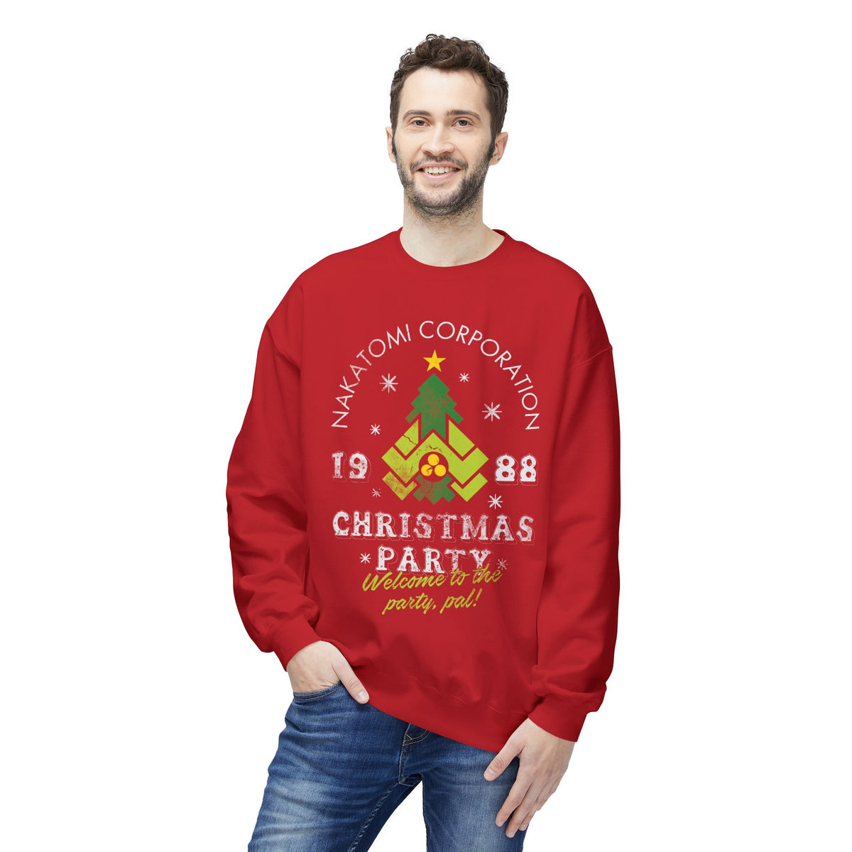 Die Hard 'Nakatomi Corporation 1988' Holiday Crewneck Christmas Party Sweatshirt