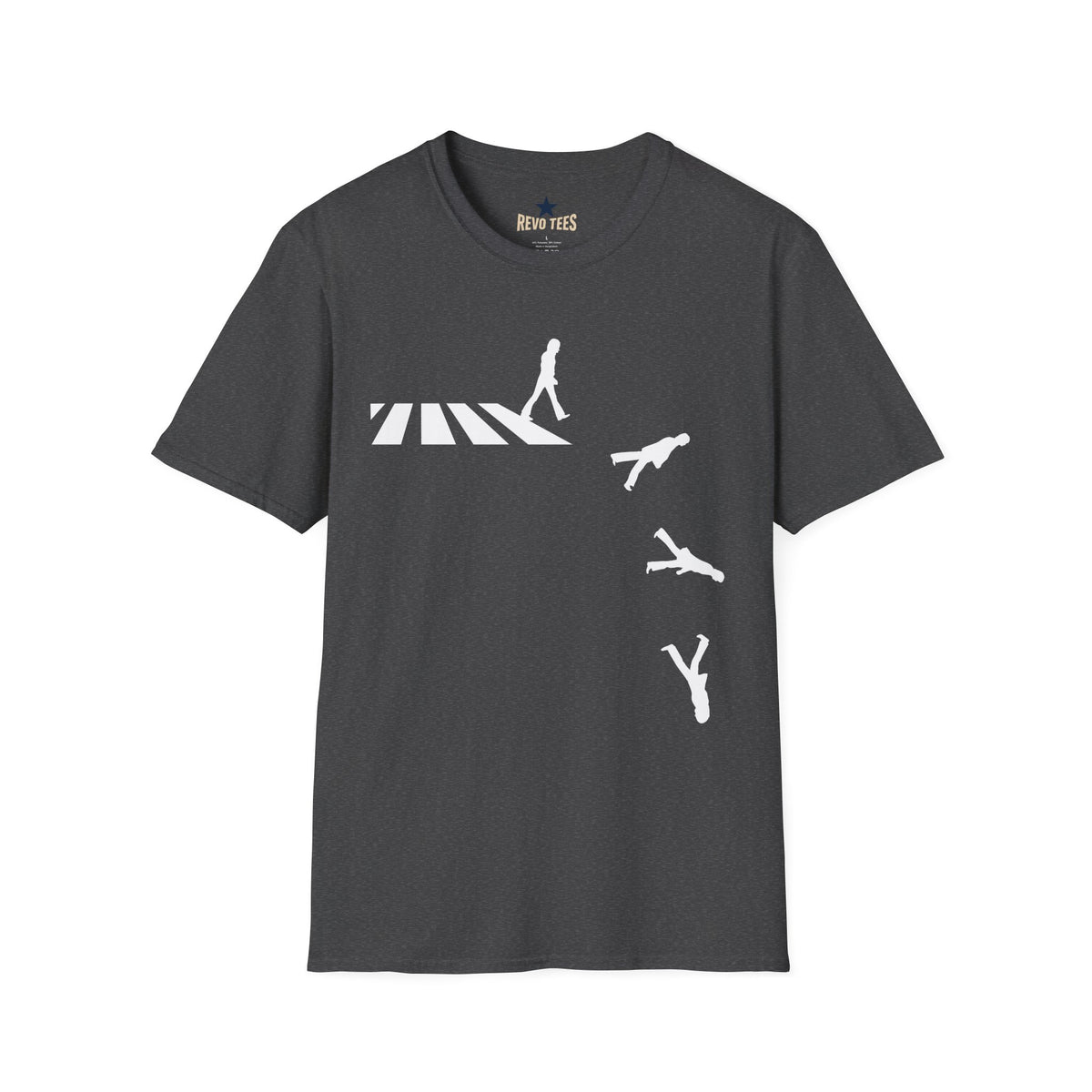 Revotees Beatles Zebra Crossing Funny Unisex Softstyle T-Shirt - alternate view 5