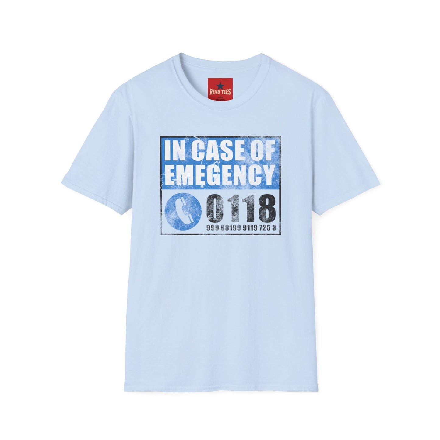 T-Shirt — 'In Case of Emergency 0118' Vintage Novelty Tee