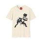 Banksy T-Shirt — Black Cat Tossing Office Chair Graphic Tee