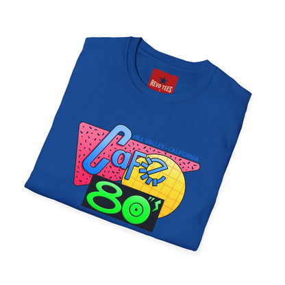 Retro 80s Cafe T-Shirt — Vintage Memphis-Style Neon Graphic Tee