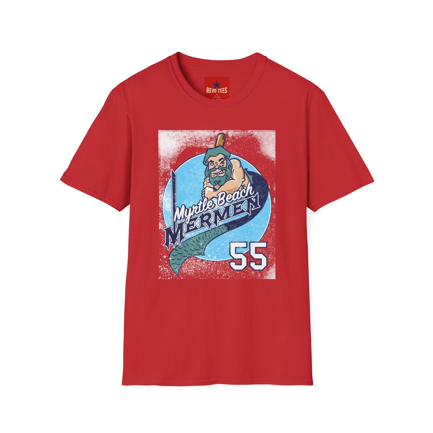 Myrtle Beach Mermen Graphic T-Shirt — Coastal Baseball Team Design