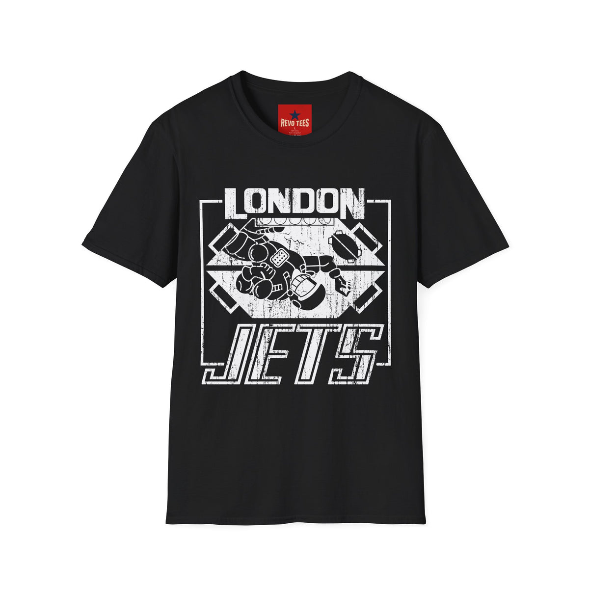 Revotees London Jets Graphic Vintage Sports Skate Logo T-Shirt - alternate view 2