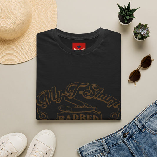 Barber Shop Graphic T‑Shirt — 'My T‑Shirt Barber Shop' Vintage Logo Tee