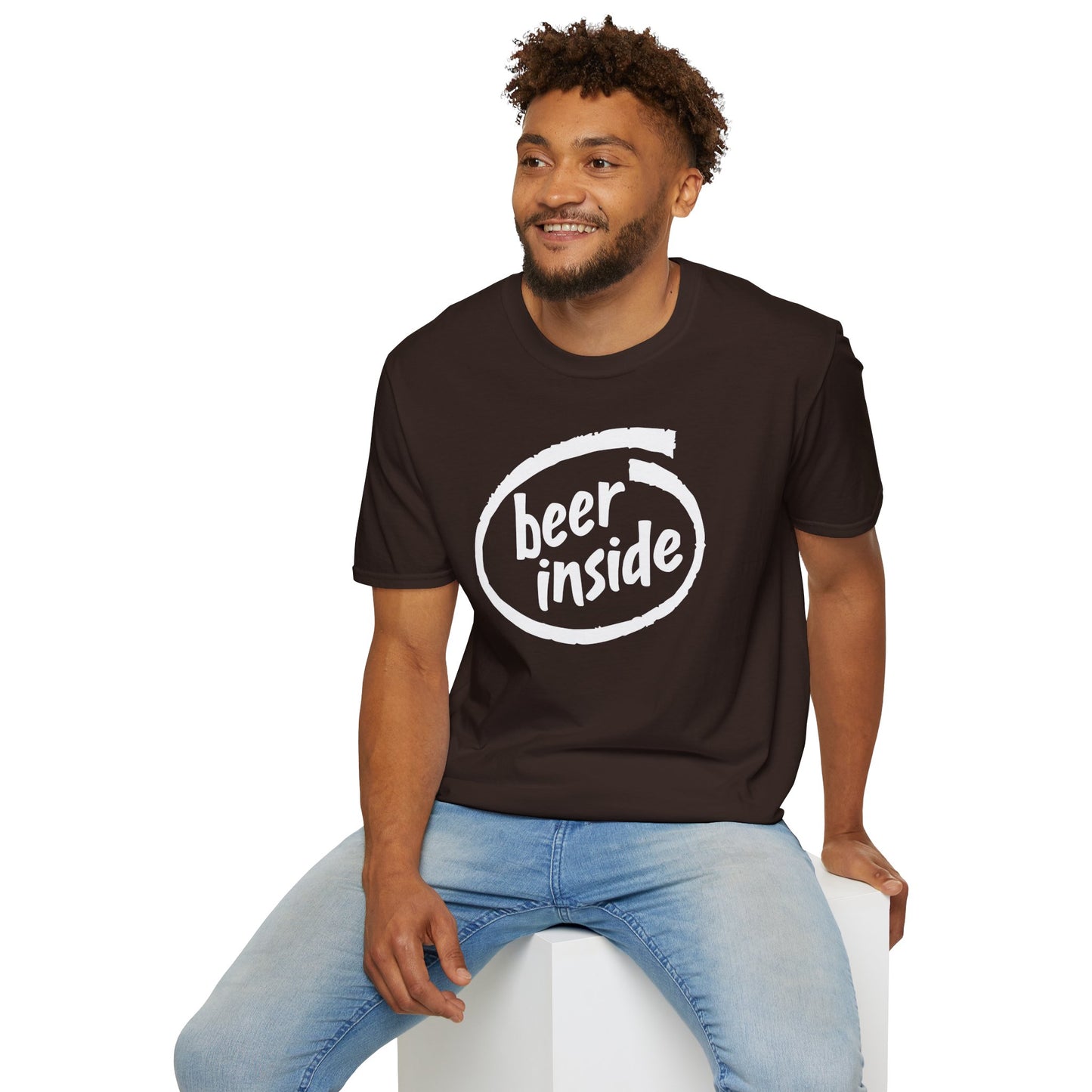 Beer Inside T-Shirt — Funny Craft Beer Logo Tee for Beer Lovers