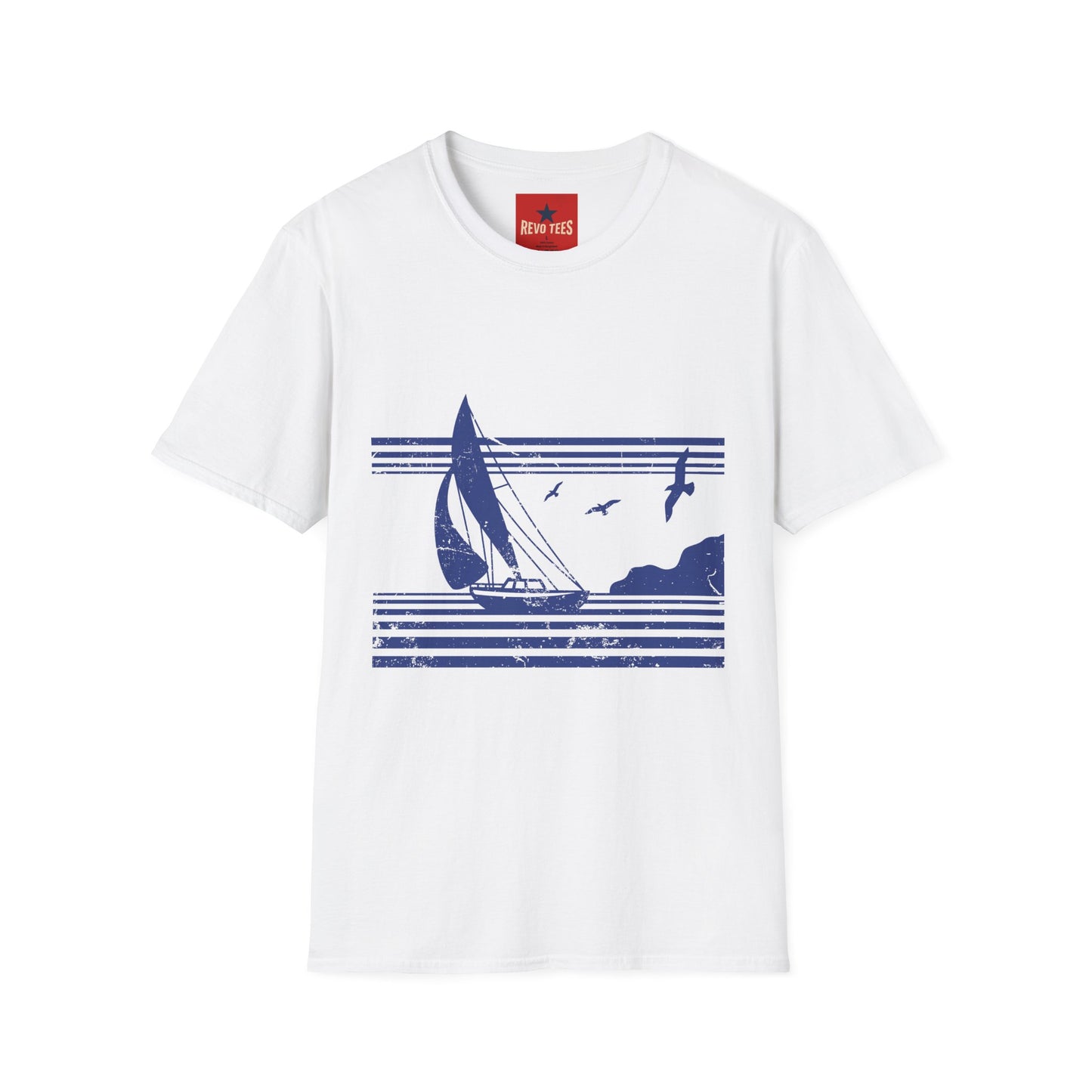 Sailboat Coastline T-Shirt — Nautical Sailing Graphic Tee