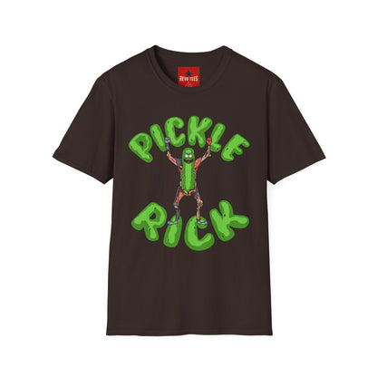 Pickle Rick T-Shirt — Funny Cartoon Pickle Character Tee for Fans & Gifts