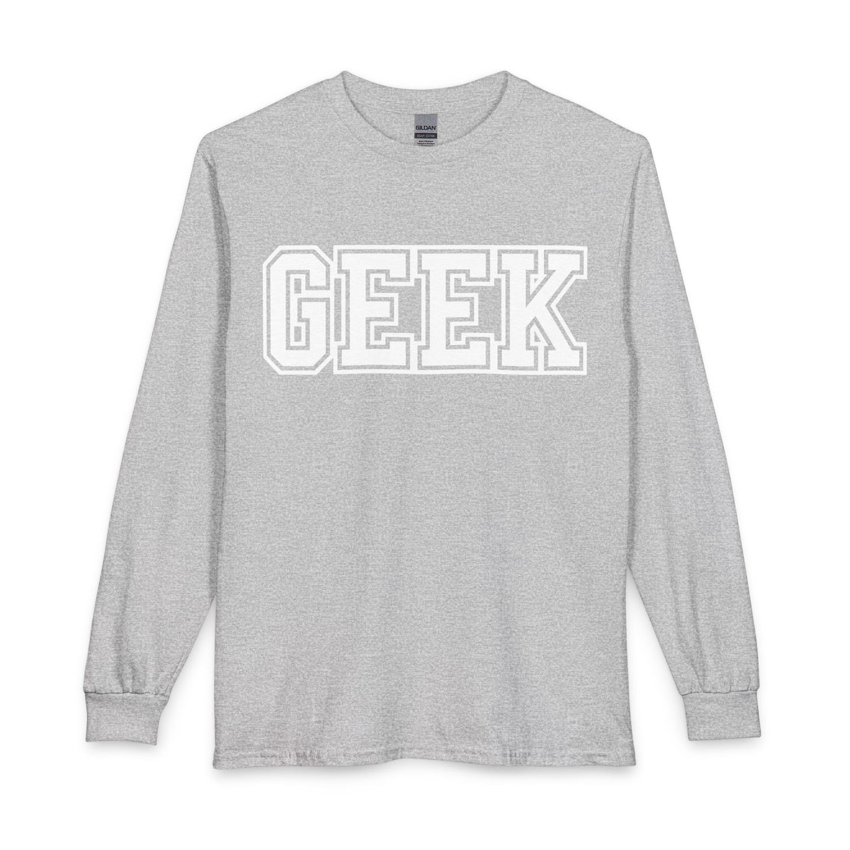 Revotees Geek Long-Sleeve Retro Collegiate Graphic T-Shirt - alternate view 2