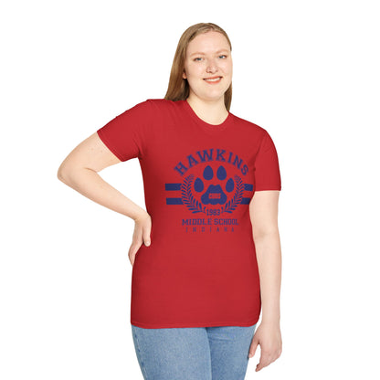 Hawkins Cubs Paw Graphic T-Shirt — Vintage Middle School Spirit Tee