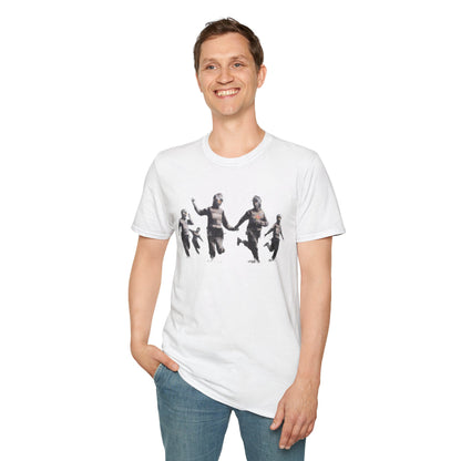 Banksy T-Shirt — Vintage Running Figures Graphic Tee