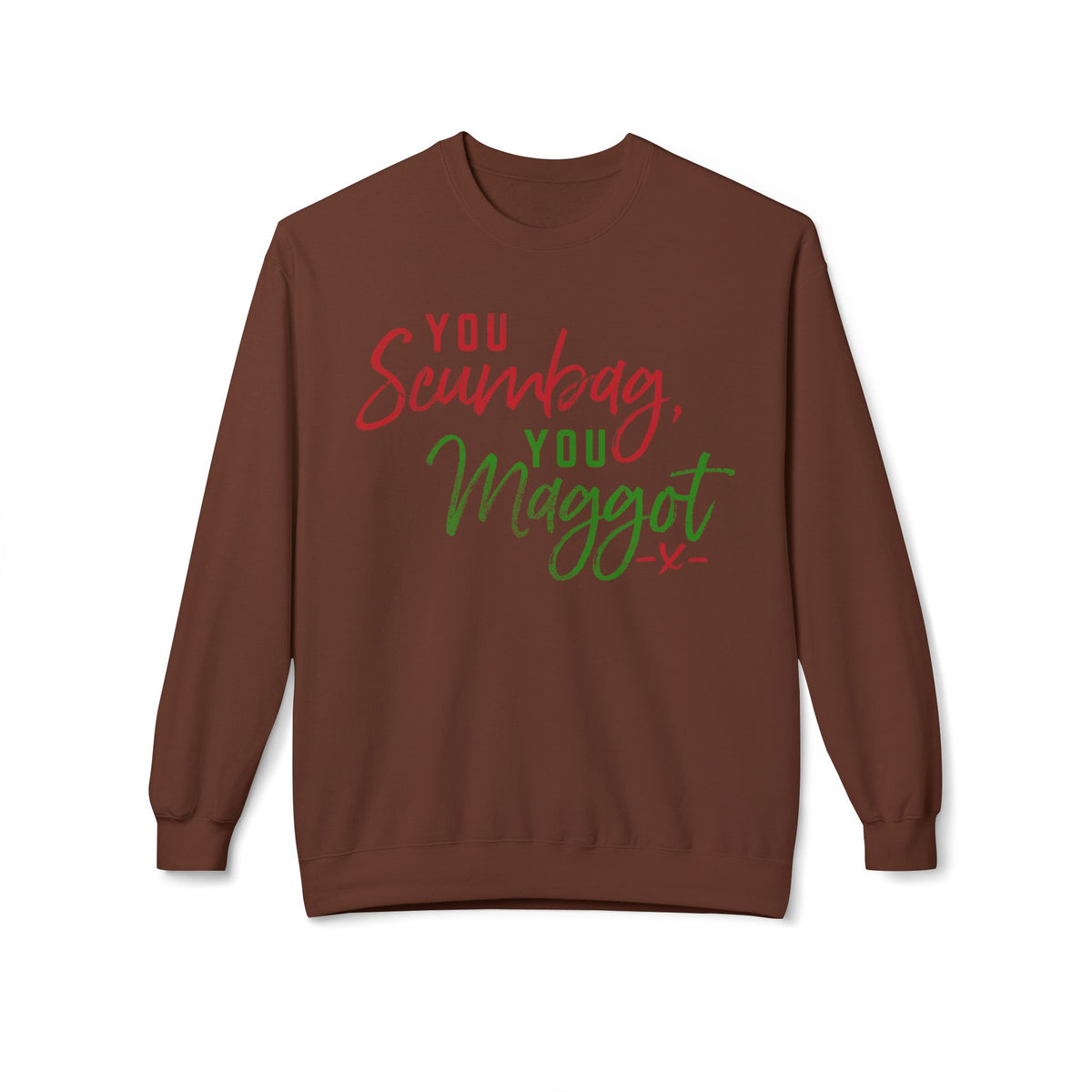 "You Scumbag, You Maggot" Festive Fairy Tale of New York Script Crewneck Sweatshirt