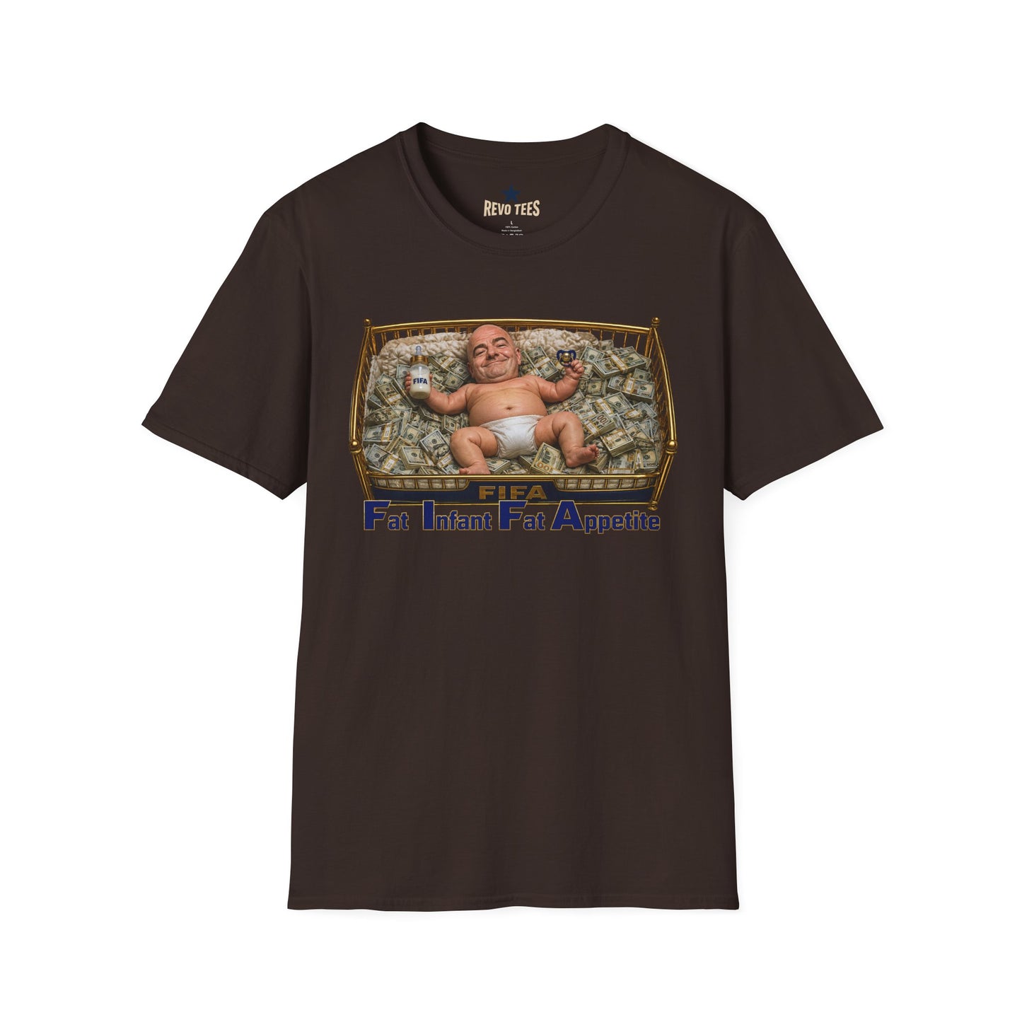 REVOTEES Fat Infant Fat Appetite Graphic T-Shirt — Satirical Tee