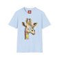 Giraffe Watercolor T‑Shirt — Colorful Painted Giraffe Tee