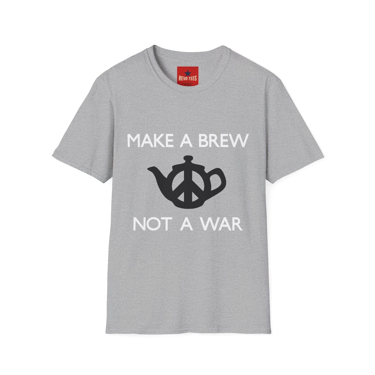 Make a Brew Not a War T-Shirt – Peaceful Coffee Lover Tee
