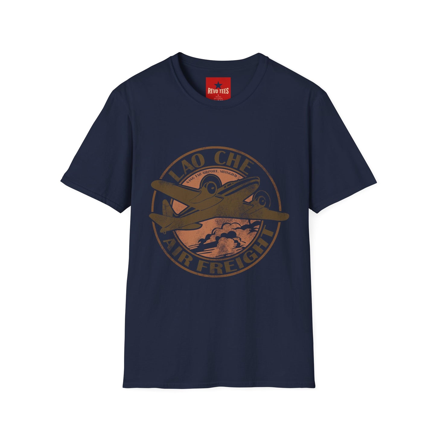 Vintage Lao Che Air Freight T-Shirt — Retro Aviation Graphic Tee