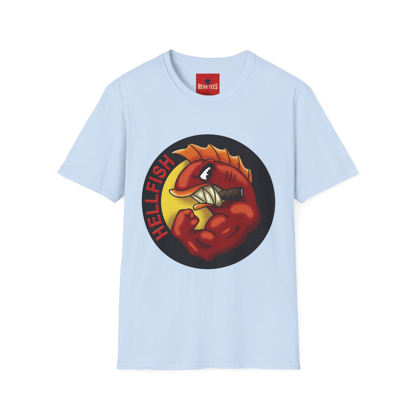 Red Devilfish Graphic T-Shirt — Bold Retro Sea Monster Tee