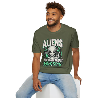 REVOTEES "Aliens Make Better Friends Revotees" Sci‑Fi Tee