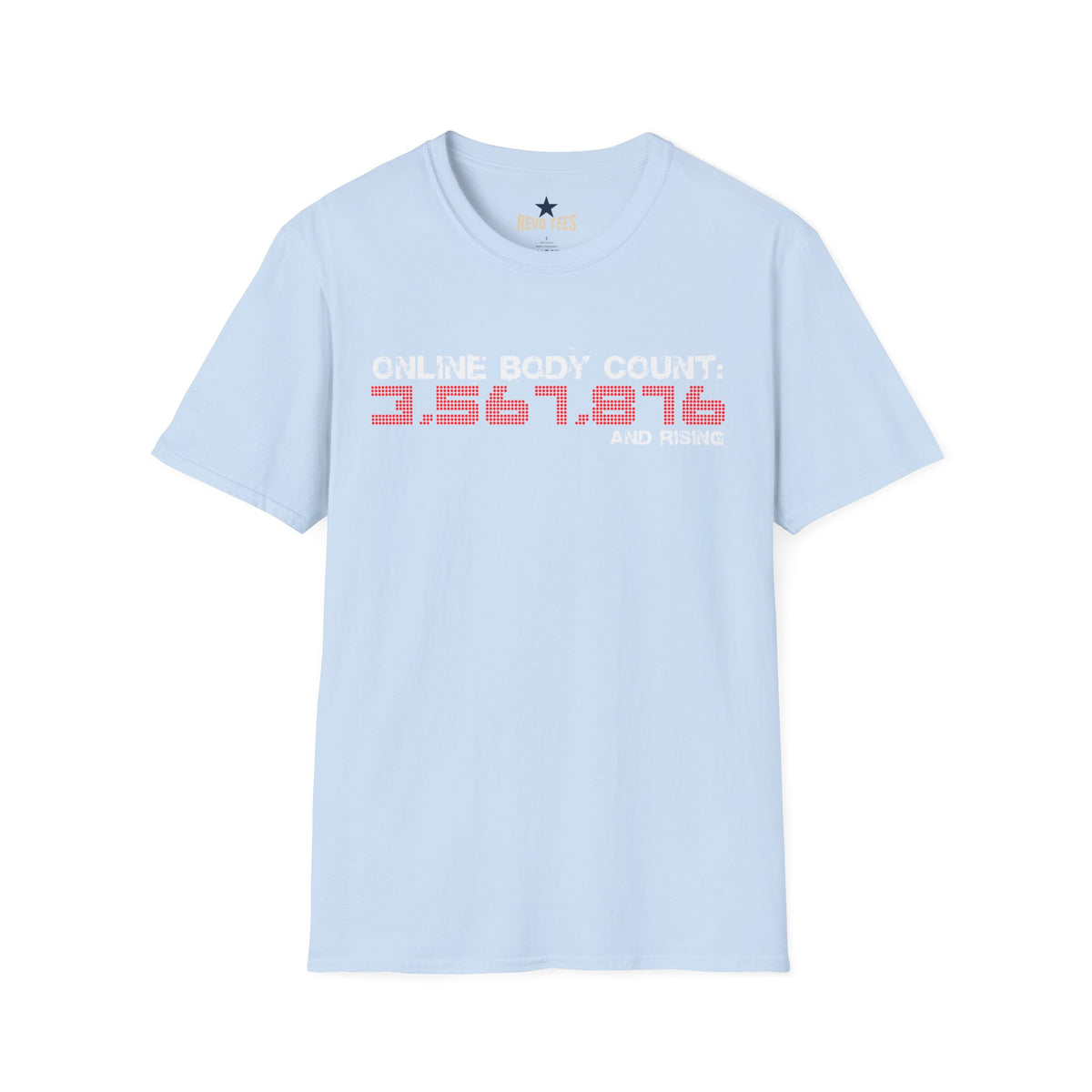 Revotees Online Body Count Unisex Softstyle T-Shirt - alternate view 6