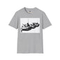 Revotees Banksy Tank Lineup Graphic Stencil Military Tanks Design T-Shirt - alternate view 2