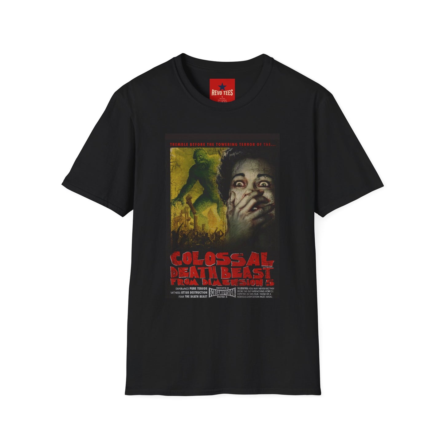 Horror Movie Poster T-Shirt — 'Colossal Man-Eater' Retro Sci‑Fi Graphic Tee