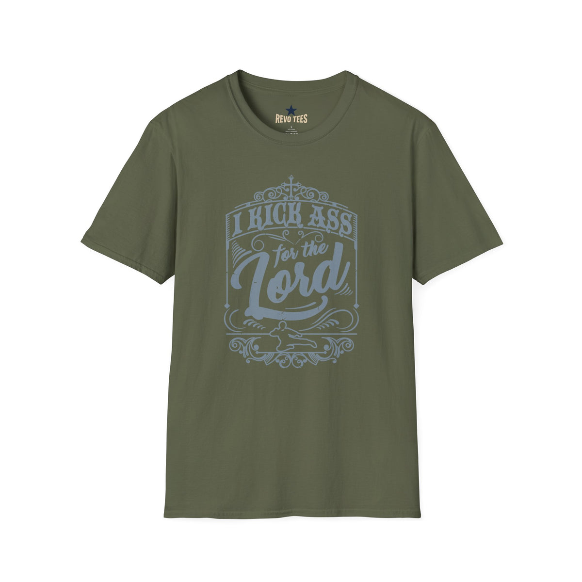 Revotees Christian Graphic I Kick Ass for the Lord Inspirational Faith T-Shirt - alternate view 6