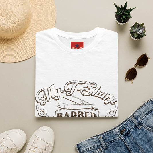 Barber Shop Graphic T‑Shirt — 'My T‑Shirt Barber Shop' Vintage Logo Tee