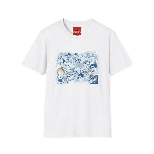 Meme Faces Collage T-Shirt — Funny Internet Rage Comic Graphic Tee