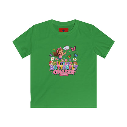 Kids Tee — "Little Butterfly Chaser" Cute Girl Butterfly Catcher Shirt