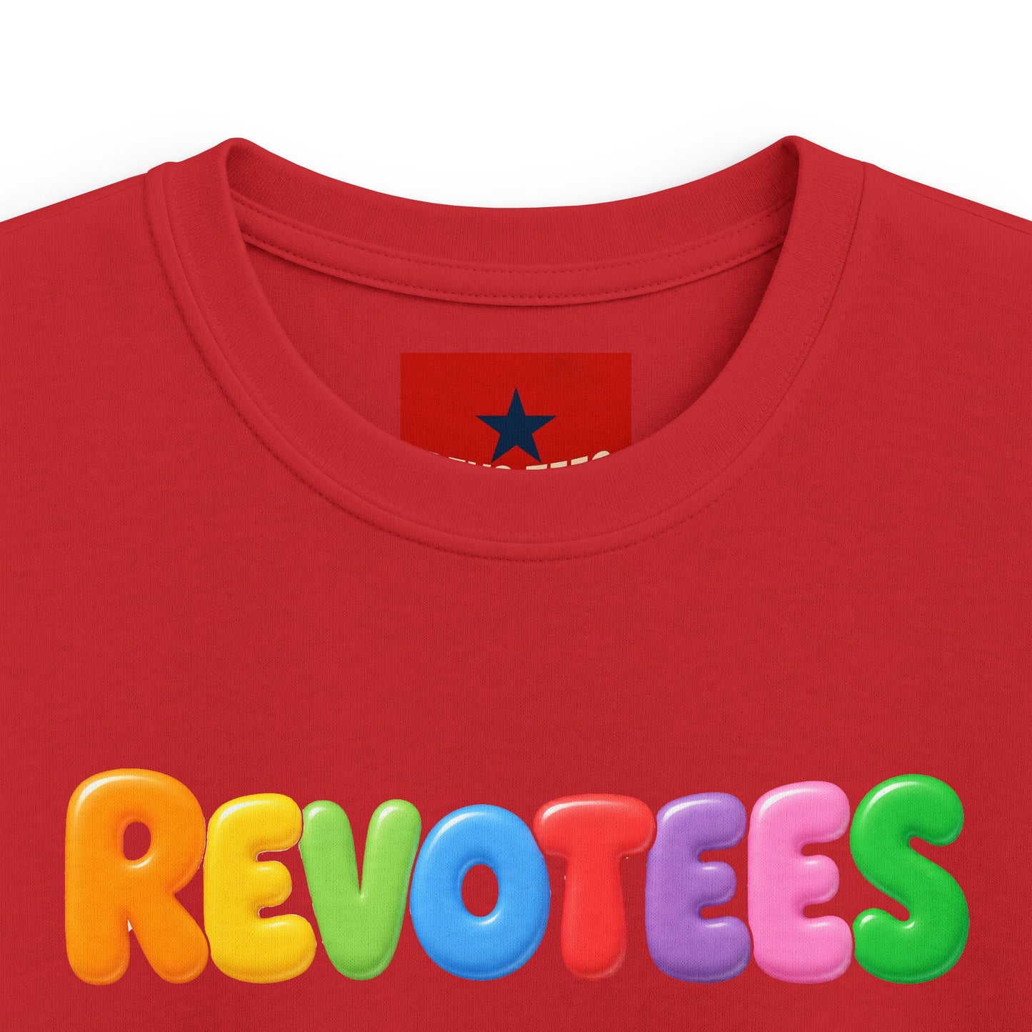 Kids Tee — Colorful 'REVOTEES' Bubble Letter Shirt for Children